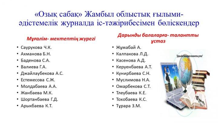 Мектеп жетістіктер